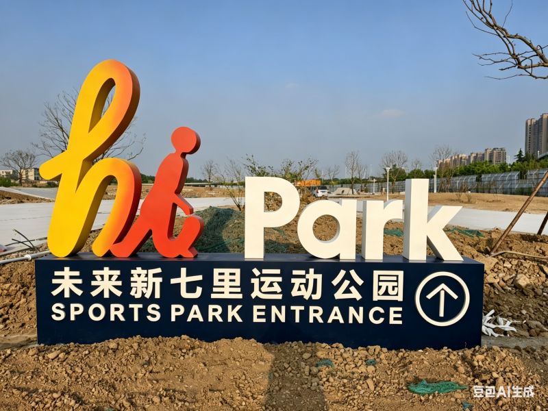 未来新七里运动公园标识标牌制作案例